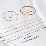 XOCARTIGE Layered Bracelet Set Assorted Beaded Bracelet Multiple Stackable Wrap Bangle Jewelry Adjustable - Image 5